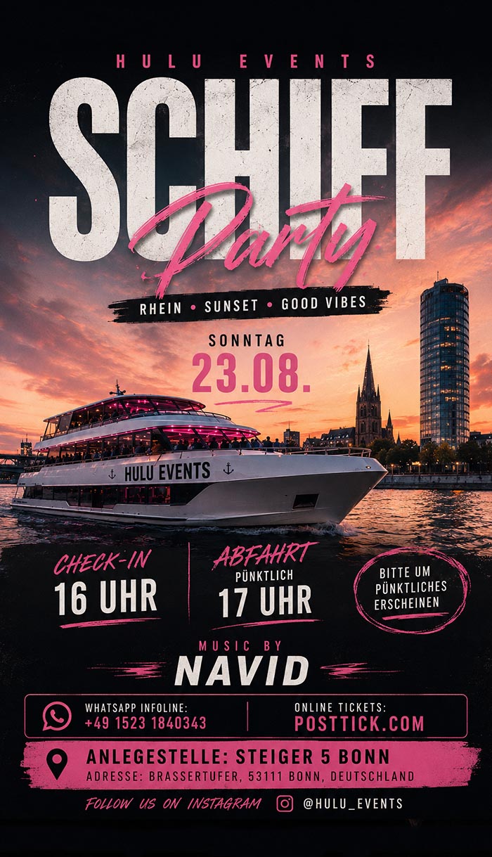 Persische Schiffsparty - 23.08.2026 - Bonn