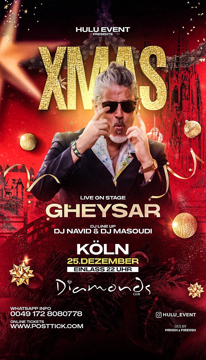 The biggest persian X-MAS Party with Gheysar - 25.12.2025 - Diamonds - Köln