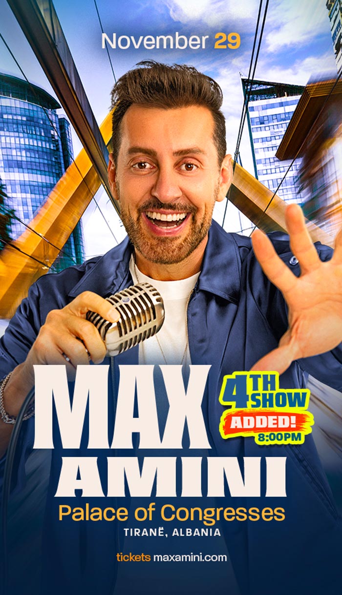 Max Amini - 29.11.2026 - 8:00 PM - Pallati i Kongreseve - Tirana - Albania