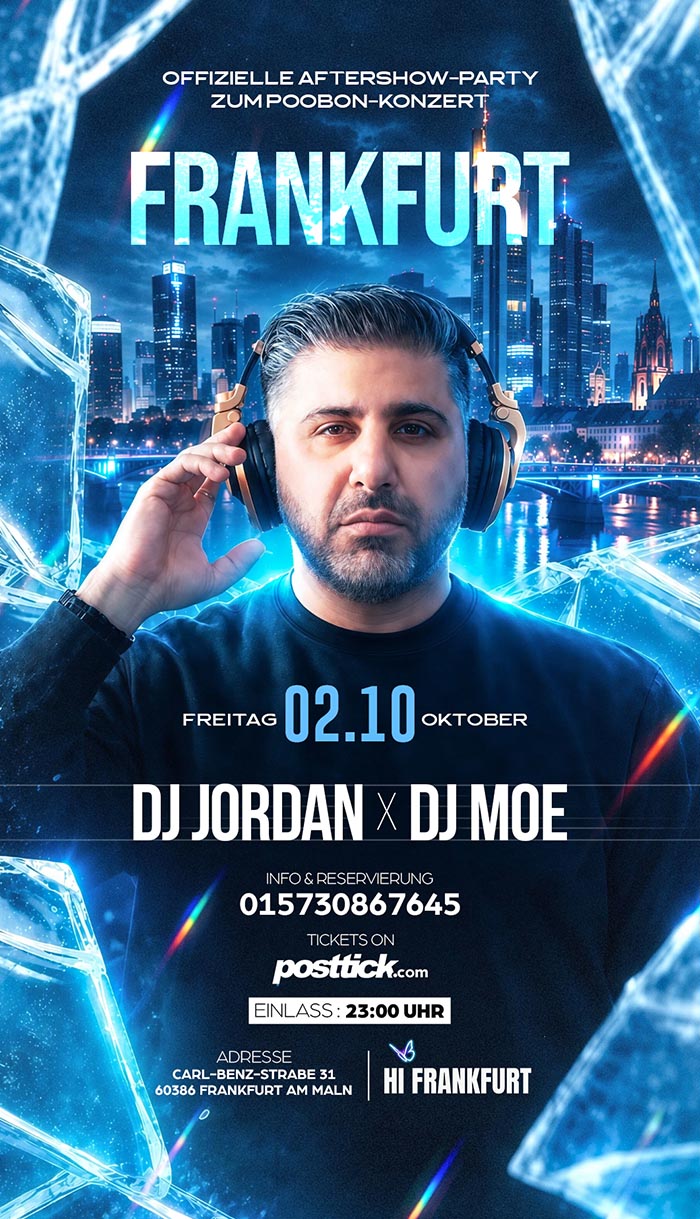 Official After-Show Party for the Poobon Concert - 02.10.2026 - Hi Frankfurt