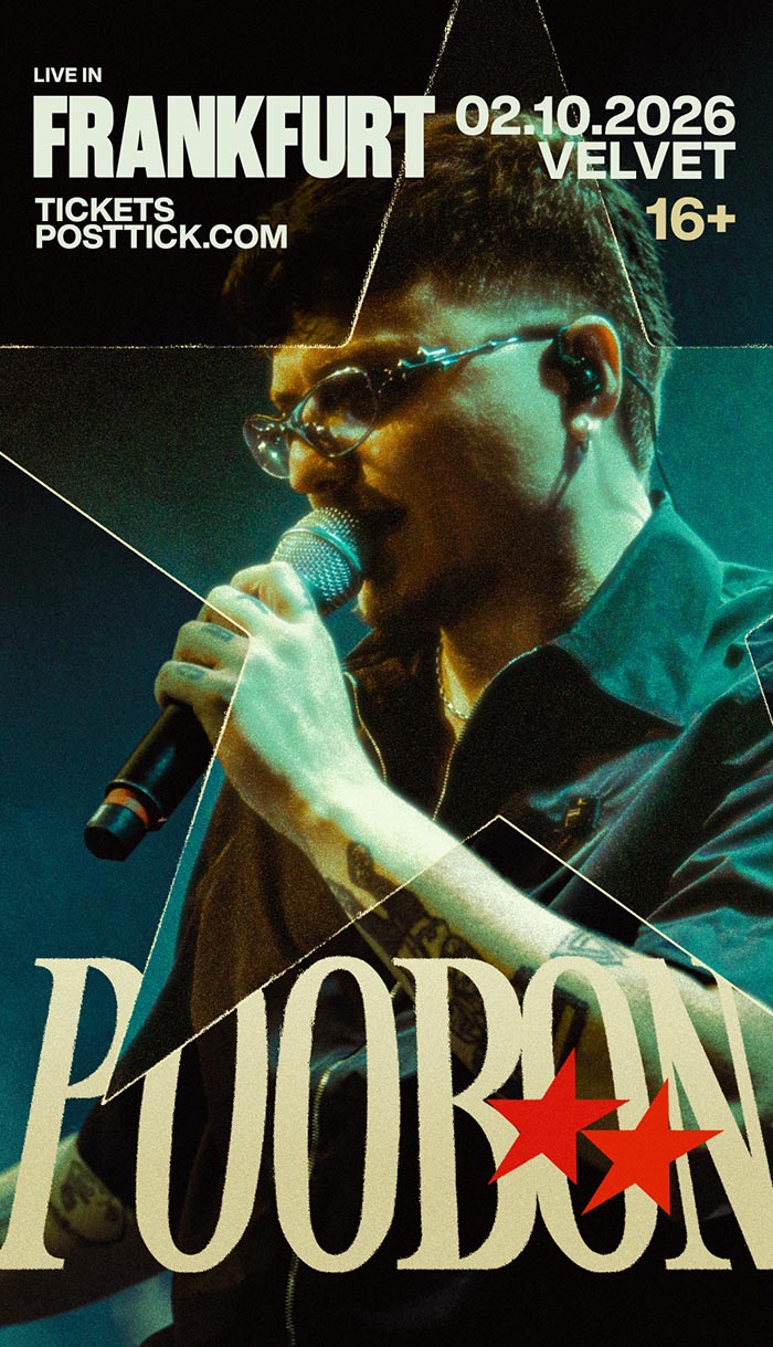 POOBON - live on stage - 02.10.2026 - Velvet Club - Frankfurt