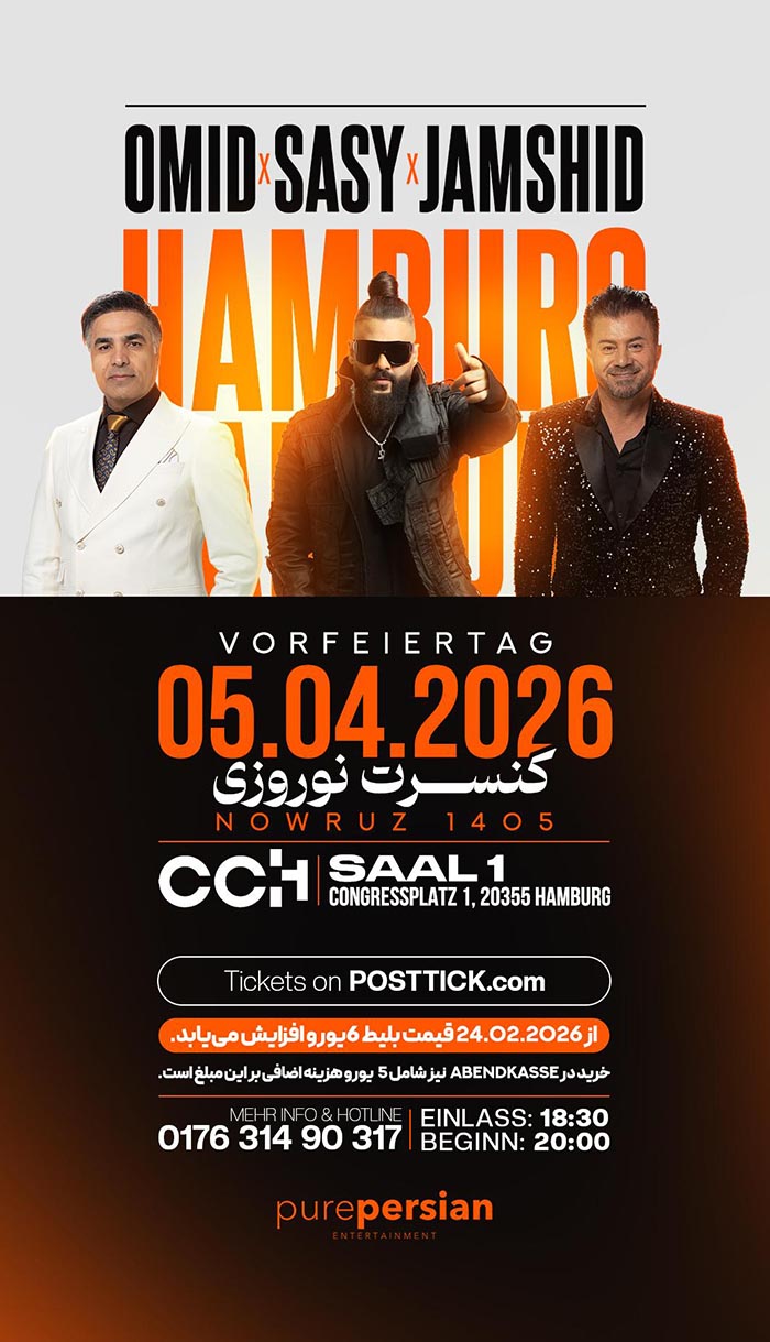 Nowruz Concert - Omid, Sasy and Jamshid  - 05.04.2026 - CCH - Hamburg