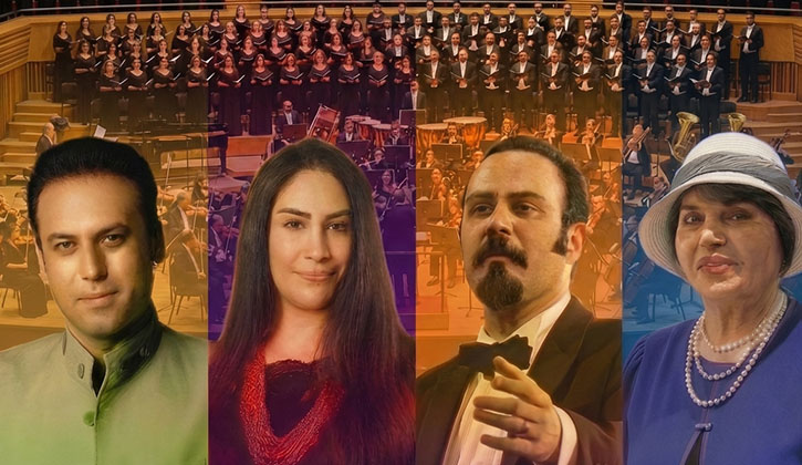 Hezardastan - Paris
Accompanied by the Bahar Choir and the East Paris Philharmonic Orchestra.
Simin Ghanem, Arash Fouladvand, Sara Naeini & Vahid Taj